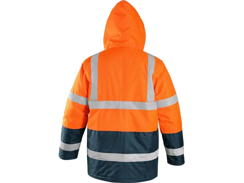 Bunda CXS OXFORD, výstražná, oranžovo-modrá, vel. M